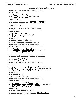 Các dạng toán ôn thi vào Lớp 10 môn Toán - Nguyễn Văn Tâm