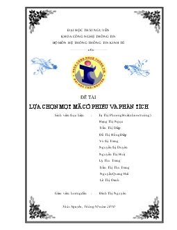 Đề tài Lựa chọn và phân tích cổ phiếu SSM của công ty cổ phần chế tạo kết cấu thép VNECO