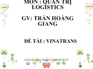 Đề tài Quản trị Logistics - VINATRANS