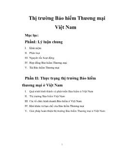 Đề tài Thực trạng thị trường bảo hiểm thương mại ở Việt Nam