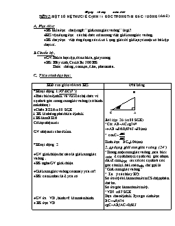 Giáo án Hình học 9 - Tiết 12-20