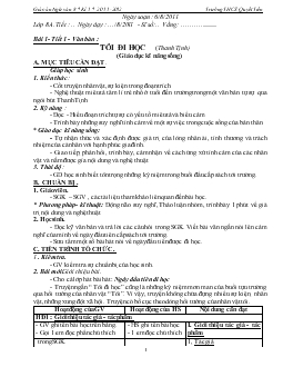 Giáo án Ngữ văn 8 - Trường THCS Quyết Tiến (Kì 1)