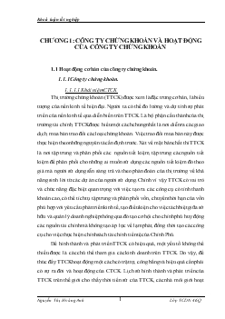 Khóa luận Thực trạng và giải pháp phát triển hoạt động môi giới chứng khoán tại công ty cổ phần Âu Lạc