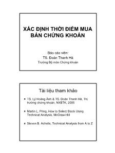 Xác định thời điểm mua bán chứng khoán