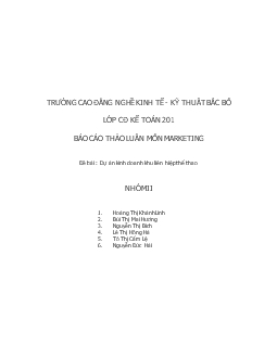 Đề tài Dự án kinh doanh khu liên hiệp thể thao