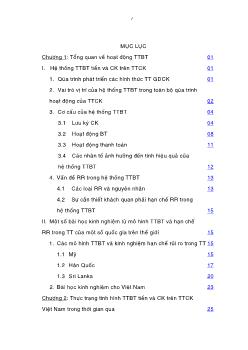 Đề tài Thực trạng và một số giải pháp nhằm hạn chế rủi ro trong thanh toán tiền và chứng khoán trong thời gian qua