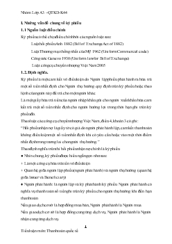 Đề tài Tìm hiểu kỳ phiếu trong hoạt động thanh toán ở Việt Nam