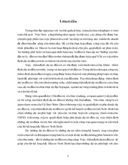Luận văn Một số giải pháp nhằm hoàn thiện công tác thẩm định các dự án đầu tư sử dụng vốn ngân sách và vốn tín dụng ưu đãi tại Sở kế hoạch và đầu tư Ninh Bình