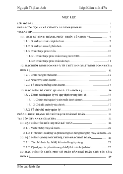 Chuyên đề Đánh giá thực trạng hạch toán kế toán tại công ty cổ phần xuất nhập khẩu Viglacera