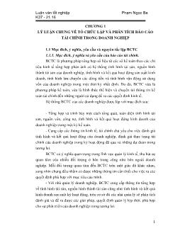 Luận văn Một số giải pháp nhằm hoàn thiện công tác lập và phân tích báo cáo tài chính tại công ty vận tải thủy I