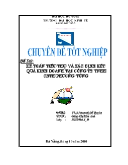 Chuyên đề Kế toán tiêu thụ và xác định kết quả kinh doanh tại công ty TNHH CNTH Phương Tùng