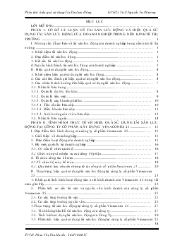 Chuyên đề Phân tích hiệu quả sử dụng tài sản lưu động tại công ty cổ phần VINACONEX 25