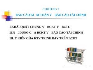 Bài giảng Báo cáo kiểm toán về Báo cáo tài chính
