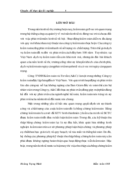 Chuyên đề Hoàn thiện các kỹ thuật thu thập bằng chứng kiểm toán trong kiểm toán báo cáo tài chính tại Công ty TNHH Kiểm toán và Tư vấn (A&C)