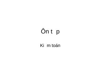 Đề cương Ôn tập Kiểm toán