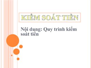 Đề tài Kiểm soát tiền