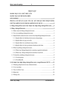 Khóa luận Phương hướng hoàn thiện các kỹ thuật thu thập bằng chứng kiểm toán trong kiểm toán báo cáo tài chính do AASC thực hiện