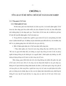 Luận án Quan điểm và một số giải pháp đề nghị hoàn thiện hệ thống chế độ kế toán doanh nghiệp