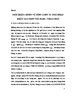 Báo cáo thực tập tại Tổng công ty xuất nhập khẩu xây dựng Việt Nam – VINACONEX