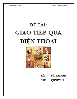 Đề tài Giao tiếp qua điện thoại