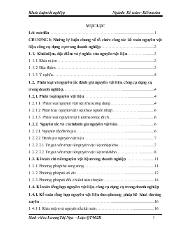 Khóa luận Hạch toán kế toán nguyên vật liệu tại công ty in báo Hải Phòng