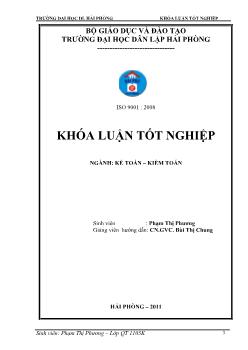 Khóa luận Hoàn thiện công tác kế toán tập hợp chi phí và tính giá thành sản phẩm tại công ty cổ phần công trình giao thông Hải Phòng