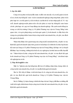 Khóa luận Hoàn thiện tổ chức công tác kế toán doanh thu, chi phí và xác định kết quả kinh doanh tại công ty cổ phần thương mại vận tải Trung Dũng