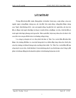 Luận văn Tăng cường hiệu lực triển khai chính sách phát triển mặt hàng dịch vụ chiến lược của công ty TNHH nhà vui miền bắc