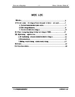 Báo cáo thực tập tại công ty Quan hệ quốc tế đầu tư sản xuất