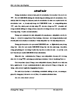 Báo cáo Thực tập tại công ty xuất nhập khẩu dệt may
