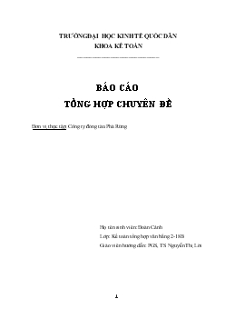 Báo cáo Tổng quan về công ty đóng tàu Phà Rừng