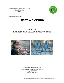 Chuyên đề Vụ kiện bán phá giá cá tra-Basa và tôm