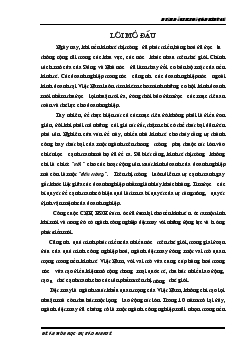 Đề án Thực trạng và xu hướng biến động của các nhân tố tác động tới thị trường xuất khẩu hàng dệt may thời gian qua