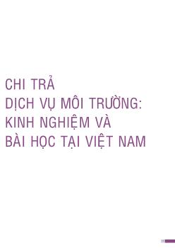 Đề tài Chi trả dịch vụ môi trường: Kinh nghiệm và bài học tại Việt Nam
