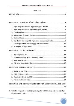 Đề tài FED- Cục dự trữ liên bang Hoa Kì