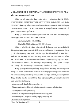 Đề tài Nâng cao năng lực cạnh tranh trong đấu thầu xây dựng ở Công ty cổ phần xây dựng công trình 1