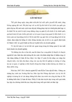 Khóa luận Hoàn thiện kế toán doanh thu, chi phí và xác định kết quả kinh doanh tại công ty cổ phần dịch vụ thương mại và vận tải An Huy