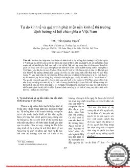 Tự do kinh tế và quá trình phát triển nền kinh tế thị trường định hướng xã hội chủ nghĩa ở Việt Nam