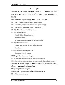 Chuyên đề Quản lý vật tư nhằm nâng cao chất lượng trong sản xuất và tiêu dùng điện năng