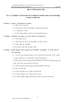 Đề tài Lý thuyết của Keynes vai trò kinh tế của nhà nước và sự vận dụng ở nước ta hiện nay