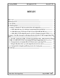 Đề tài Tìm hiểu kim ngạch xuất nhập khẩu của nền kinh tế Việt Nam giai đoạn 1995-2005
