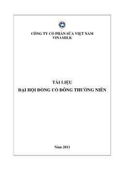 Tài liệu Đại hội đồng cổ đông thường niên ở công ty cổ phần sữa Việt Nam VinaMilk