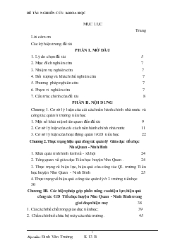 Đề tài Hiệu trưởng trường Tiểu học với việc vận dụng nội dung cải cách hành chính nhà nước nhằm nâng cao hiệu lực hiệu quả công tác quản lý giáo dục