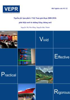 Nguồn gốc lạm phát ở Việt Nam giai đoạn 2000-2010: Phát hiện mới từ những bằng chứng mới