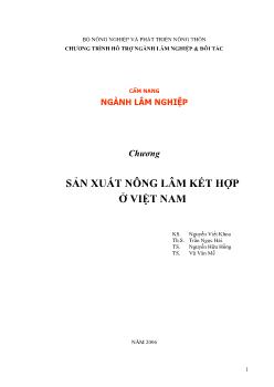 Bài giảng Sản xuất nông lâm kết hợp ở Việt Nam