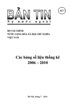 Bản tin nợ nước ngoài số 7