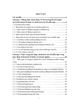 Chuyên đề Nâng cao hiệu quả chính sách xúc tiến hỗn hợp trong hoạt động kinh doanh lữ hành tại công ty du lịch và thương mại Bắc Thăng Long