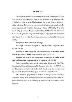 Chuyên đề Xây dựng và quản trị hệ thống kênh tiêu thụ ở công ty cổ phần dược và vật tư thú y HANVET