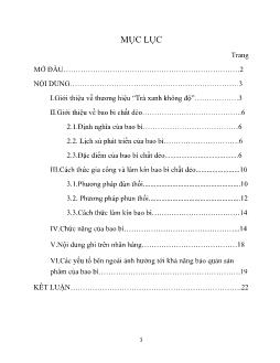 Đề tài Chiến lược xây dựng mẫu mã bao bì cho sản phẩm trà xanh Không Độ