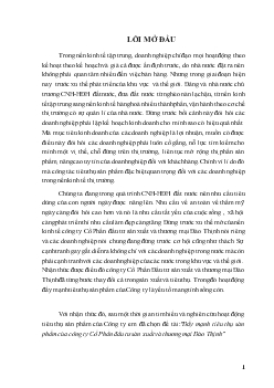Đề tài Đẩy mạnh tiêu thụ sản phẩm của công ty cổ phần đầu tư sản xuất và thương mại Đào Thịnh